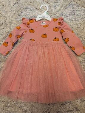 Koala Kids Pink Pumpkin Tutu Dress